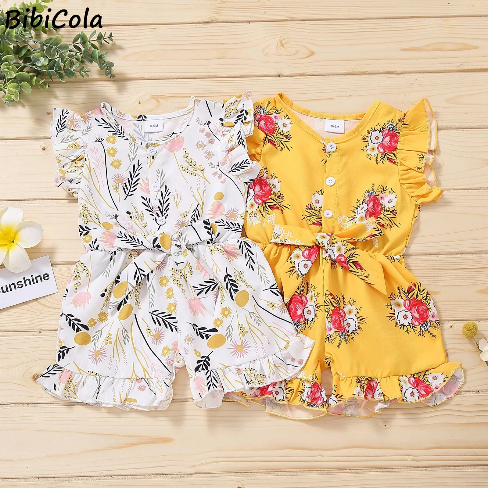 

Girls Clothing Sets Summer Flower print Vest+Pants Sleeveless Jumpsuits Fashion Kids Clothes Casual Clothing Sets for Children