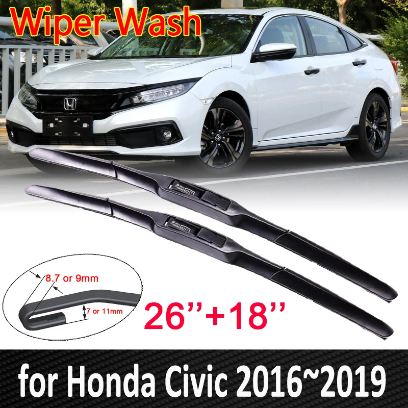 Щетки стеклоочистителя для Honda Civic 10 2016 2017 2018 2019 поколения FC FC1 FC2 FC5 передние щетки
