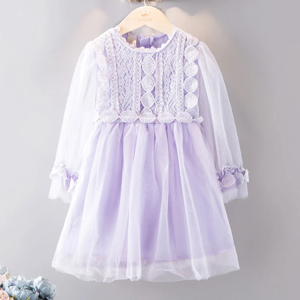 

Amya Baby Lace Girls Princess Dress Spring Autumn Flare Long Sleeve Christmas Dresses Toddler Girl Clothing Kids Costume