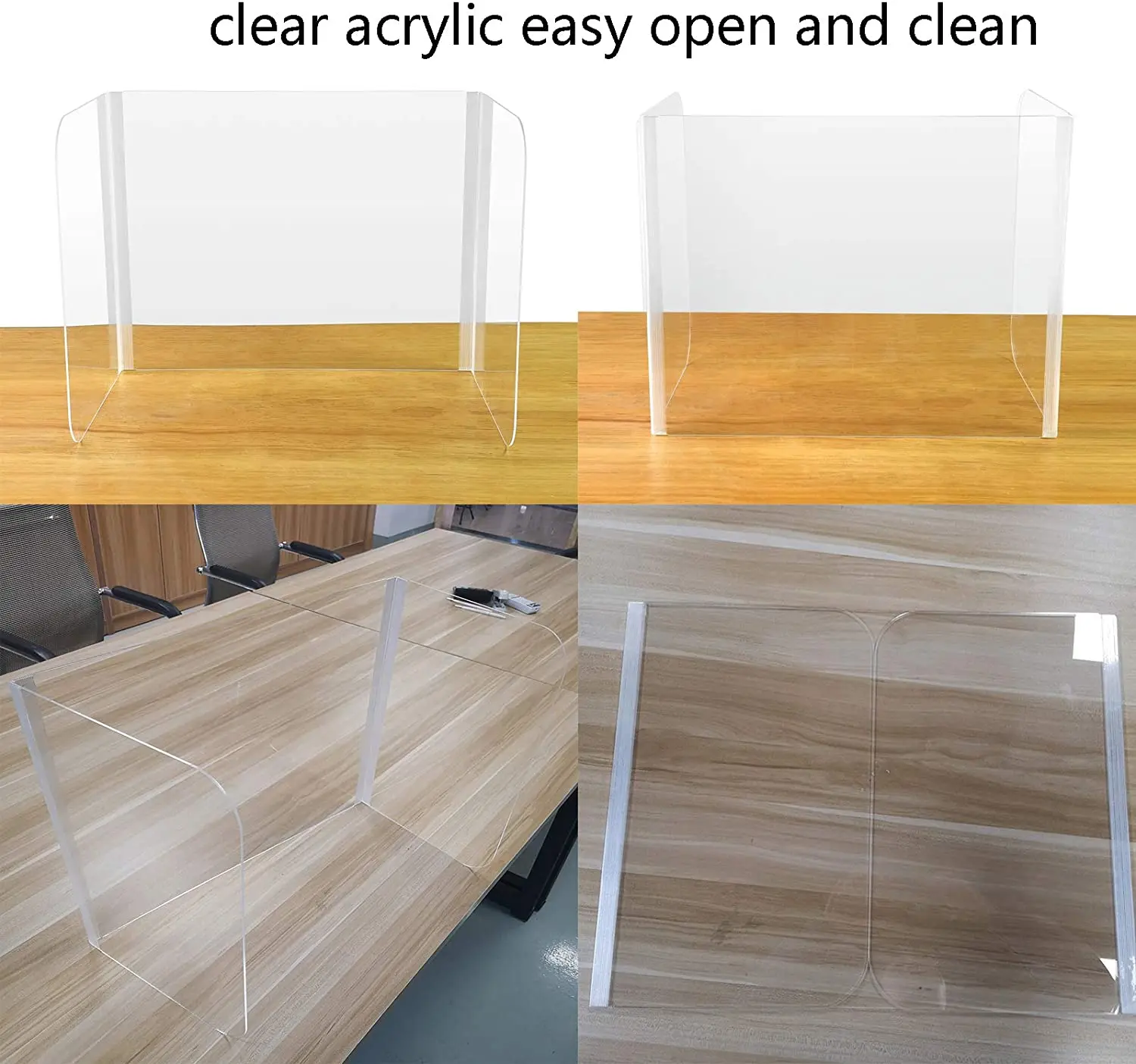 109cmx40cm Acrylic Shield Sheets for Student’s Desk Portable Clear Plexiglass Divider School or Countertop Office Partitions |