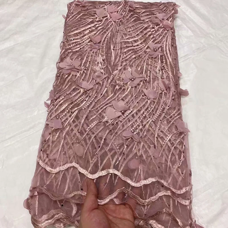 Лука в африканском стиле 3d цветок кружевная ткань с вышивкой французский чистая