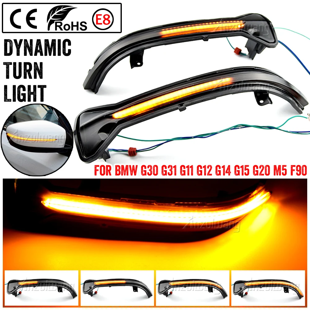 Прокрутки светодиодный динамический сигнал поворота светильник боковое зеркало