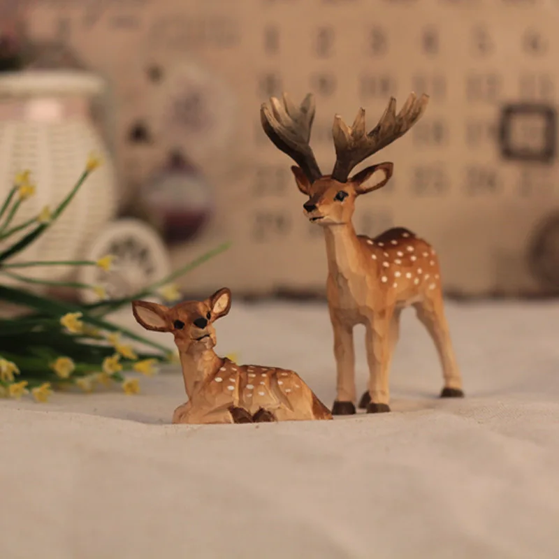 

Ручная резная искусственная животная декорация, деревянное домашнее декоративное искусство и поделки, украшение для рождественской елки