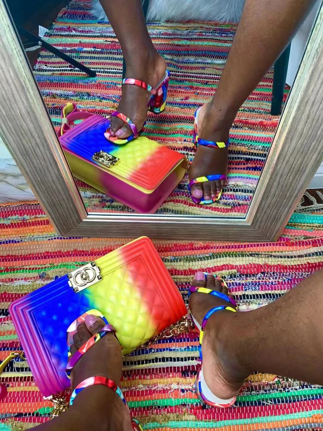 Сандалии женские на высоком каблуке модные уличные тапочки с рисунком змеи