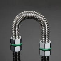 34bsp corrugated pipe 304 stainless steel water heater inlet hose water hot and cold metal extended explosion proof water pipe