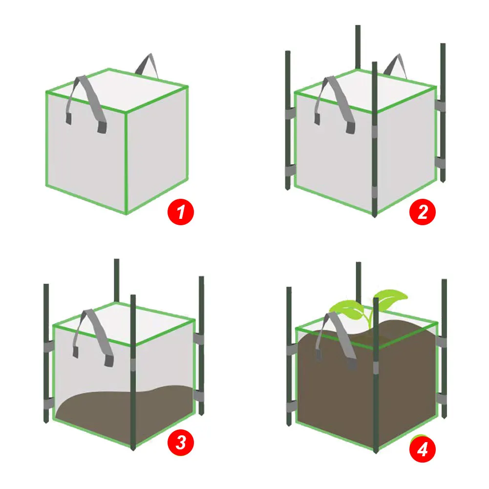 Сумка для посадки черная и зеленая окантовка сумка из нетканого войлока