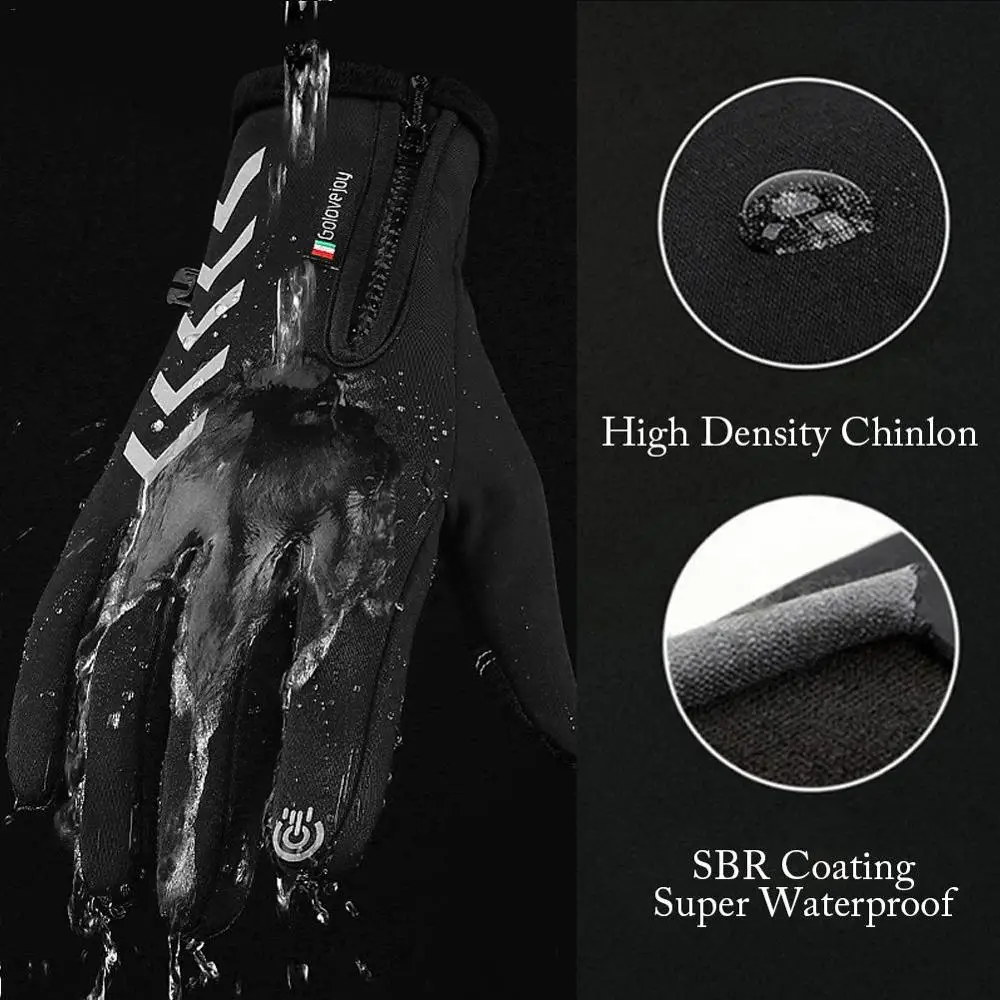 Outdoor Sport Driving Gloves Winter Mens Warm And Wind-proof Waterproof Non-Slip Touch Screen Ski Riding | Спорт и развлечения