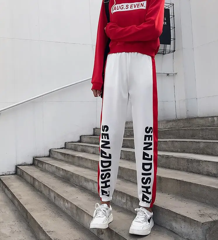 XHJ4 Осенние женские брюки японские Kawaii Harajuku Ulzzang повседневные свободные Ins Harlan повседневные брюки женская одежда для женщин - Цвет: XHJ4