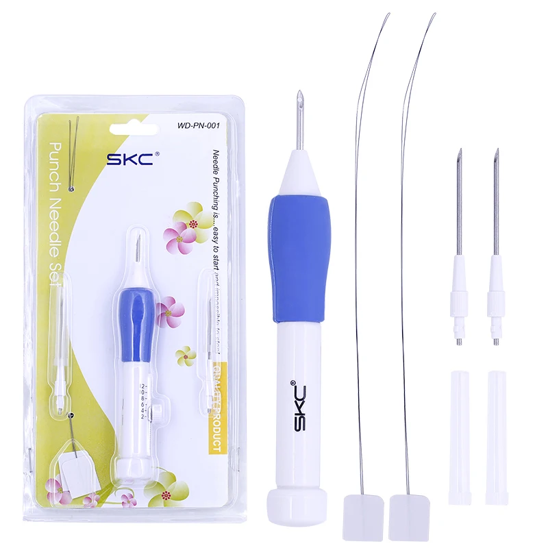 

Magic DIY Embroidery Pen Set Knitting Sewing Tool Kit Punch Needle Stitching 3 Interchangeable Punch Needle Sewing Accessories