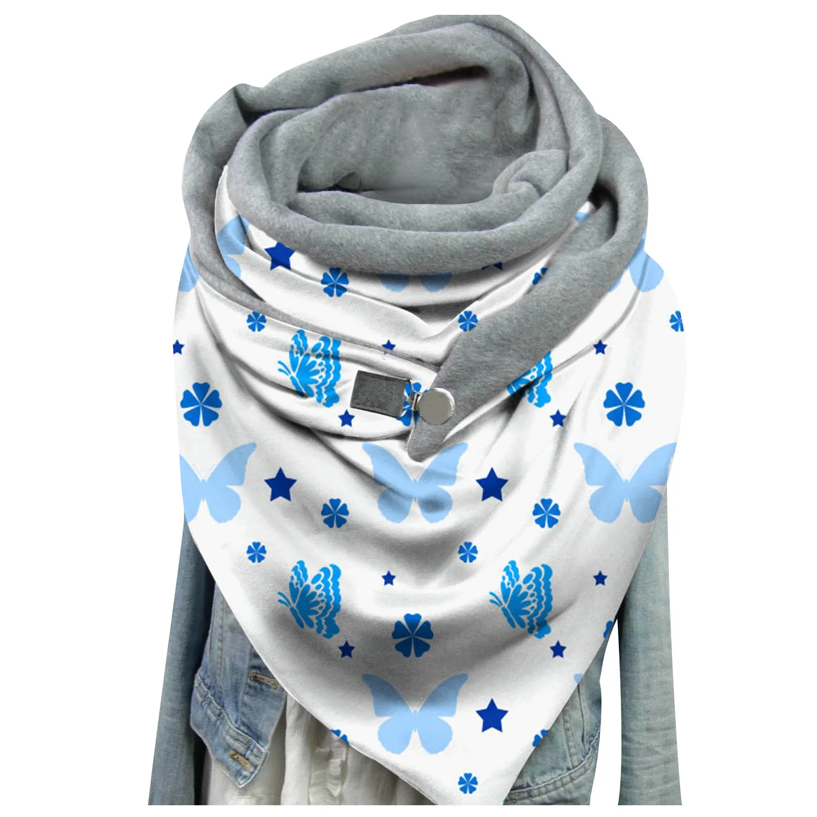 2021 New Fashion Female Шарф Бандана Lady Shawl Button Scarf Christmas Printing Retro Multi-purpose Winter Women Hijabs |