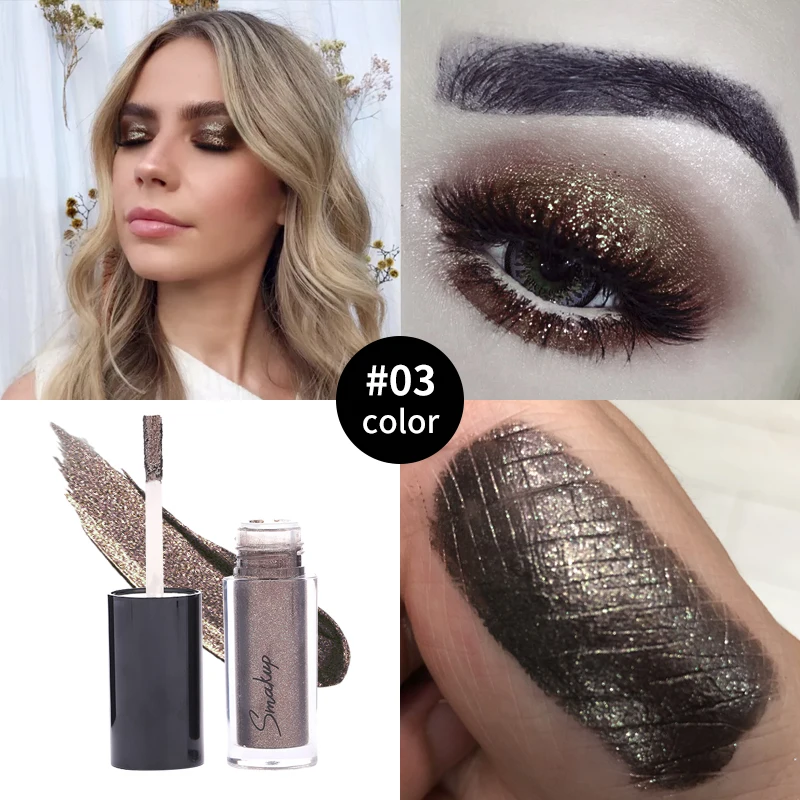 

Liquid Glitter Eyeshadow Long Lasting Quick-Drying Multi-Dimensional Eye Looks for Make Up Women EY669