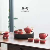 aesthetic tea set display charms porcelain kung fu teapot and cup set tea ceremony gift box tetera porcelana teaware sets bg50ts