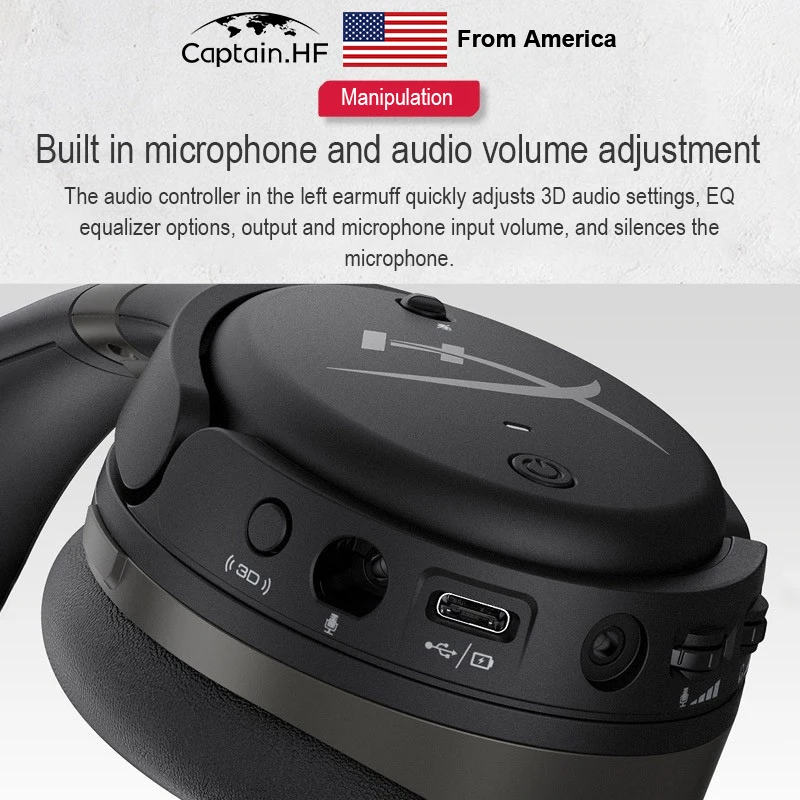 

Gaming Headphones Cloud Orbit Wired with 3D Audio Technology, Microphone, Memory Foam, Steel Frame, Lightweight