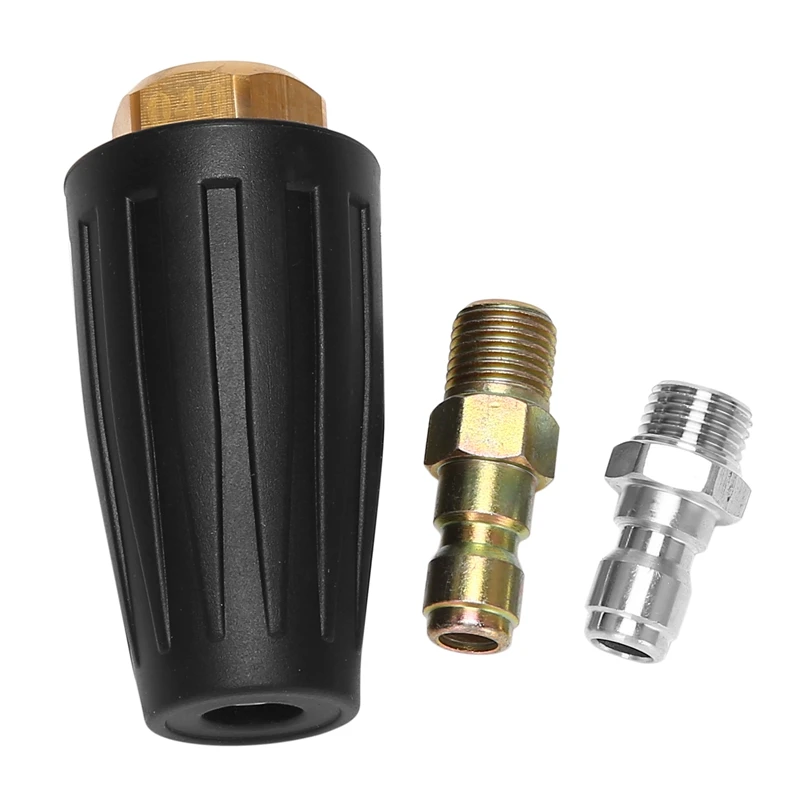 

Pressure Washer Rotating Spray Turbo Nozzle Universal For Hot And Cold Water 3,000 Psi, 3.0 Orifice, 3.0 Gpm With 1/4 inch Quick