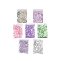 1 bag sparkly hexagon nail sequins paillette mixed colors nail holographics glitter 3d flakes slices spangle art accessories