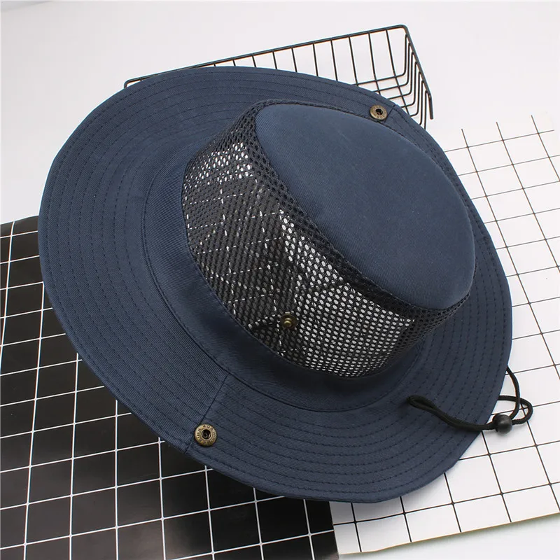 

Летние повседневные Панамы от солнца для мужчин, летняя сетчатая шляпа, защита от УФ лучей, мужские солнцезащитные шляпы, шапки для прогулок...