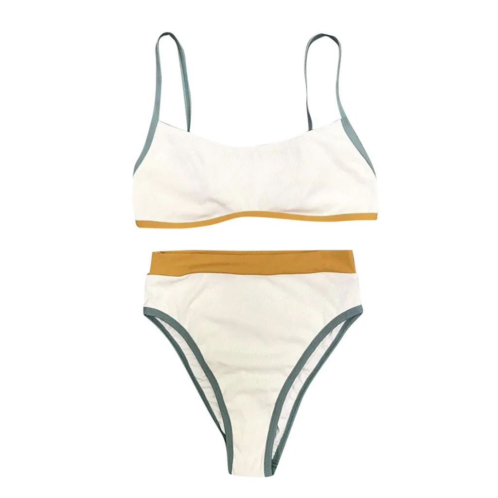 Женский купальник-бикини летний сексуальный купальник с принтом пляжная одежда