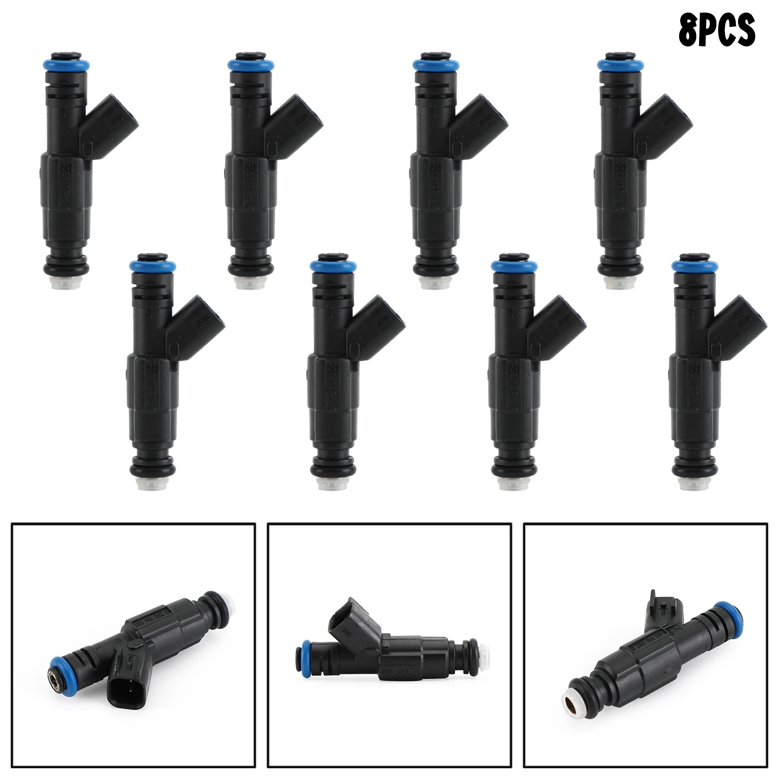 Areyourshop 8PCS Fuel Injectors Fit For Mercruiser V8 350 MAG 5.0 4.3 6.2 0280156081 12567905 Car Auto Parts