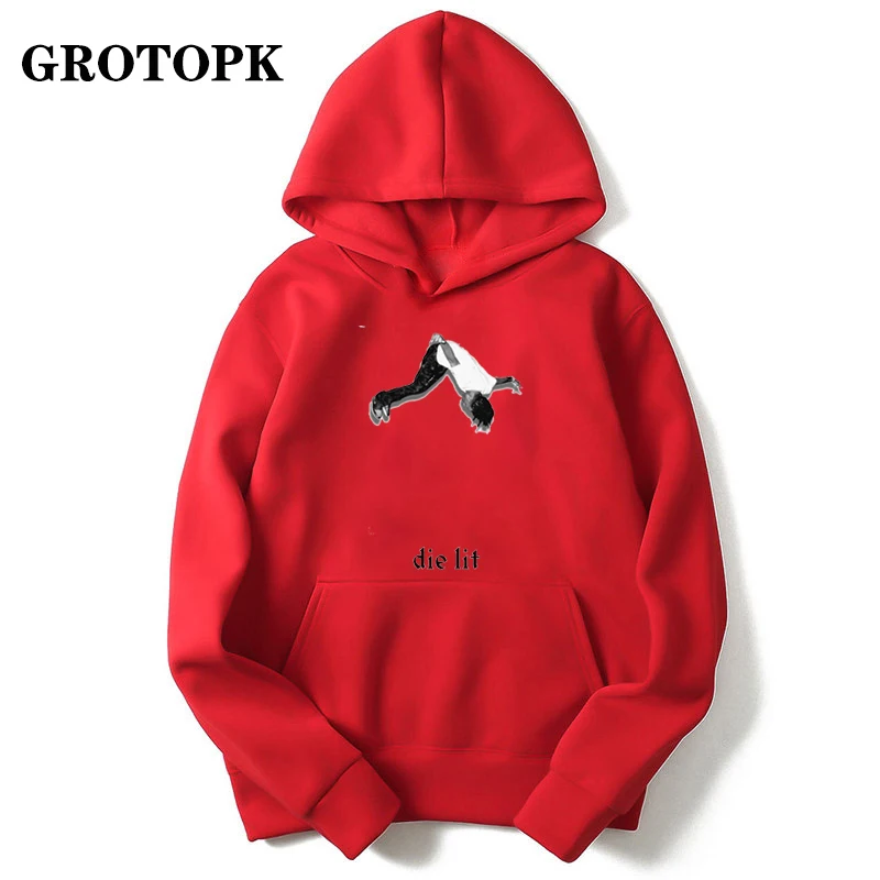 Повседневные мужские винтажные толстовки с капюшоном Playboi Carti Die Lit для мужчин и