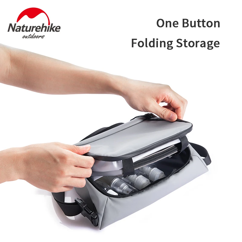 

Naturehike 600D Waterproof Wash Bag Leisurely Multifunctional TPU Wet and Dry Separation Storage Bag Portable Travel Supplies