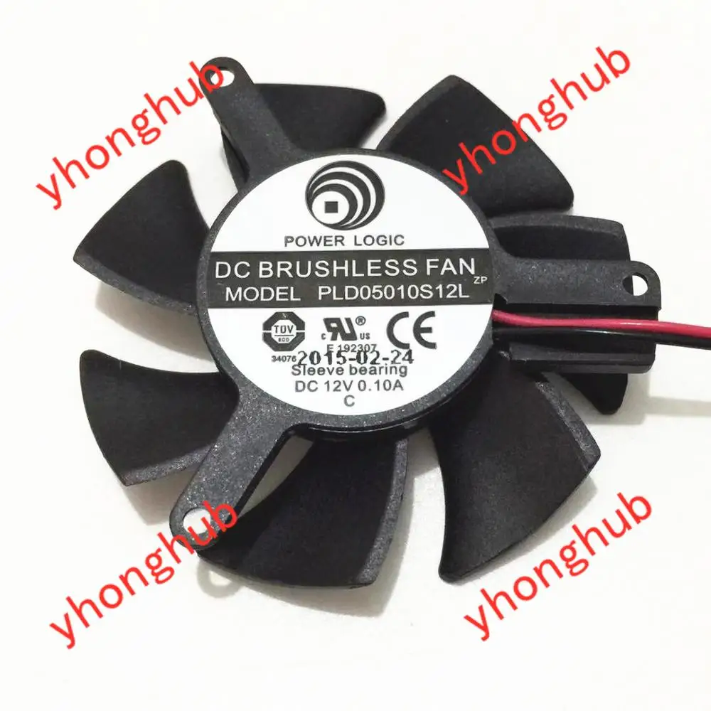 Вентилятор охлаждения сервера PLD05010S12L, зеленый, постоянный ток 12 В, 0,10 А, 45x45x10 мм