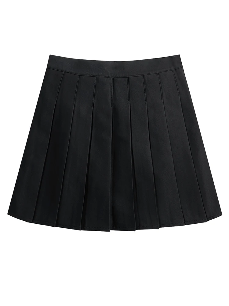 

A-line white pleated skirt women's summer 2021 new short skirt high waist black thin grey skirt spring and Autumn