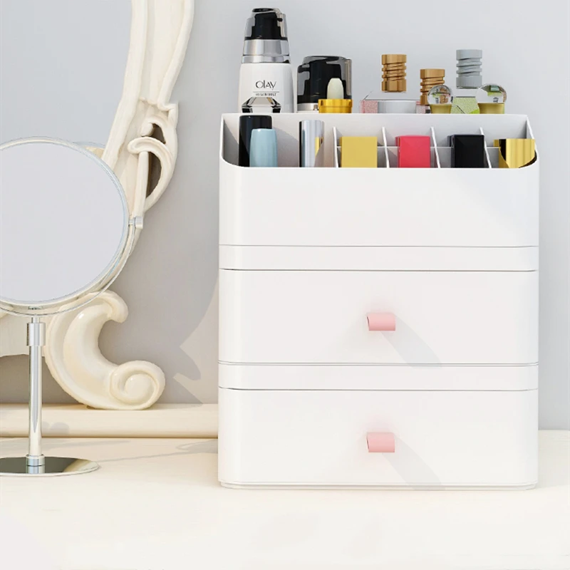 Косметическая коробка для хранения многослойный Настольный косметический чехол