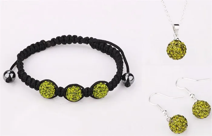 Gdf2 10 мм 5 шт./лот микро паве диско шар кристалл набор BER браслеты + серьги ожерелье