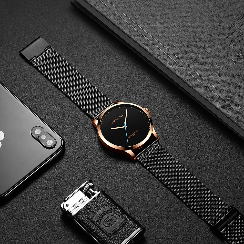 Часы CRRJU Мужские кварцевые повседневные уникальные крутые спортивные