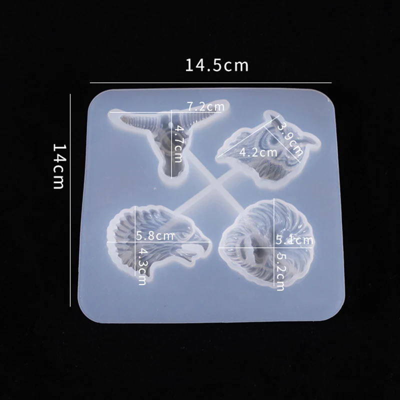 

5Pcs Crystal Epoxy Mould Diy Devil's Eye Owl Semi-Stereoscopic Jewelry Whole Board Silicone Mould