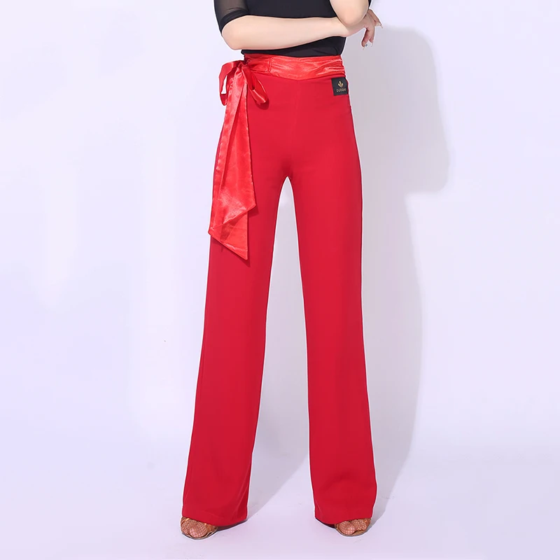 Черные брюки для Бальных и латиноамериканских танцев женские костюмы танго