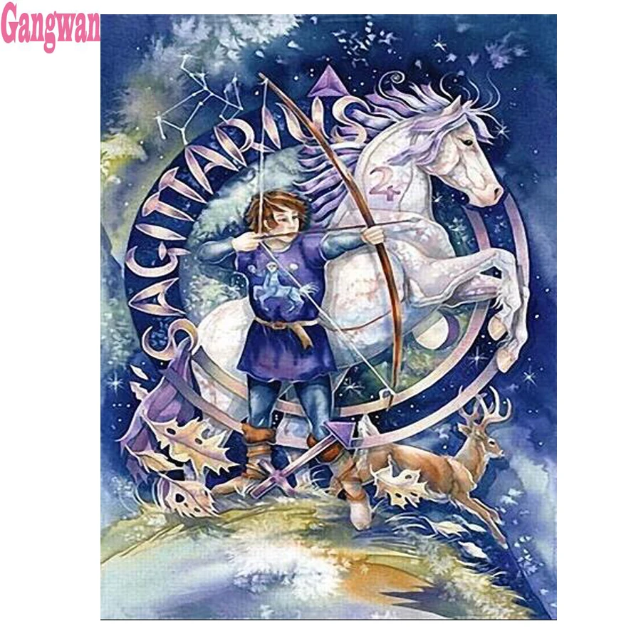 

New arrival Diy diamond painting Sagittarius picture rhinestones embroidery mosaic stickerS 5d cross stitch 12 constellations