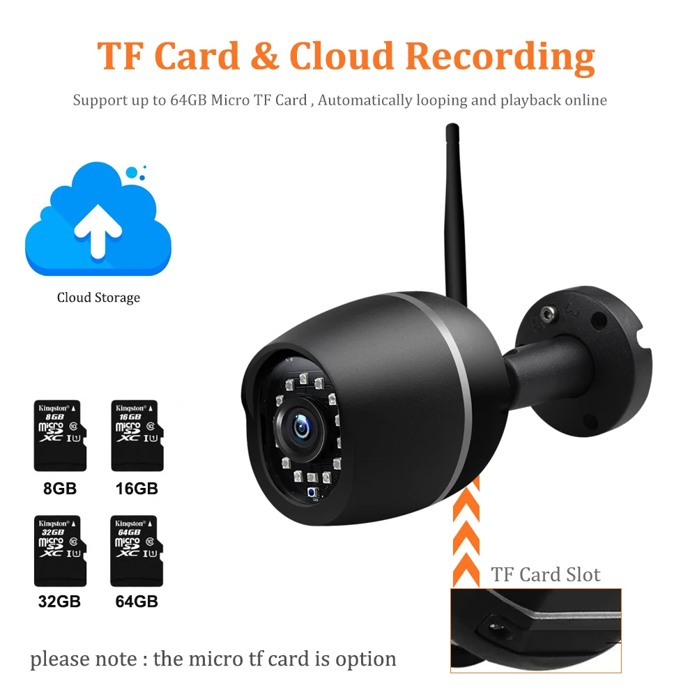 Wonsdar 1080P Wi-Fi IP камера для наружного использования HD металлическая Беспроводная