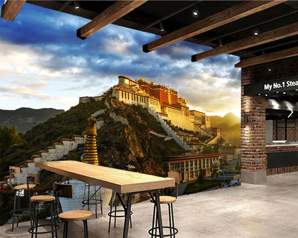 Обои обои Potala Palace в Лхасе тибетские 3d Настенные для гостиной телевизора спальни