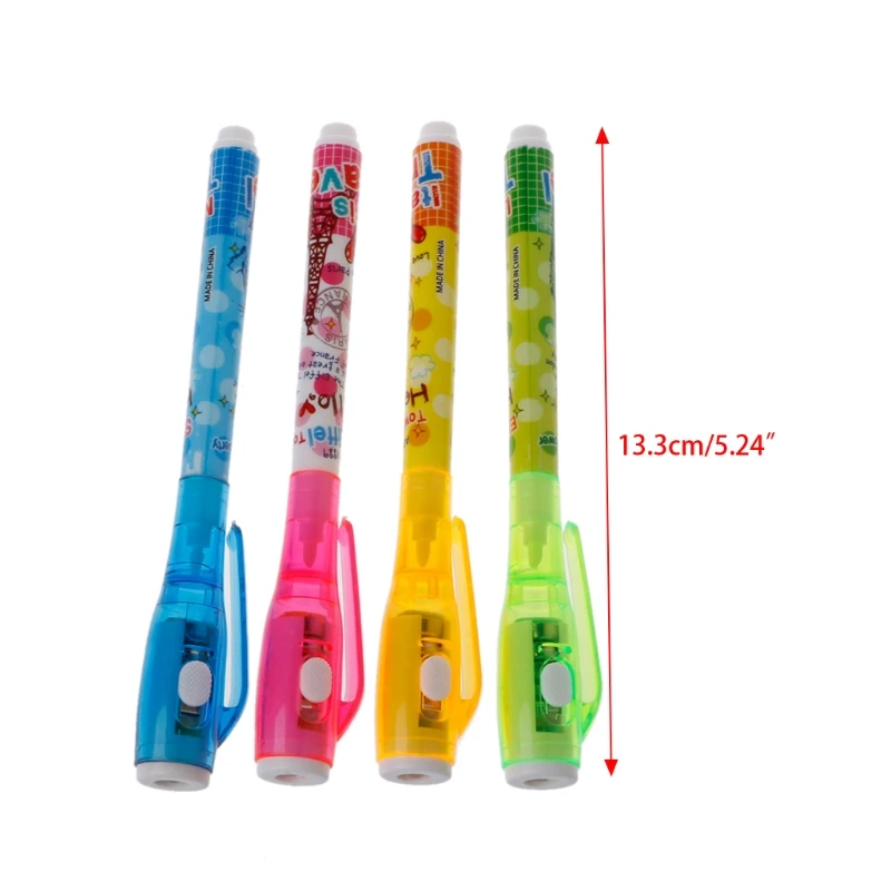 4PC Invisible Ink Pen Spy With Light Magic Marker Kid for Secret Message | Канцтовары для офиса и дома