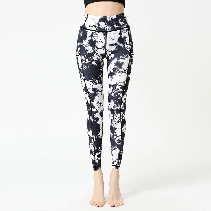 

Sben High Quality Seamless Leggings Print Tracksuit Sweatpants Pocket High Waist Push Up Fitness Jogging Women Sport Gym Wear