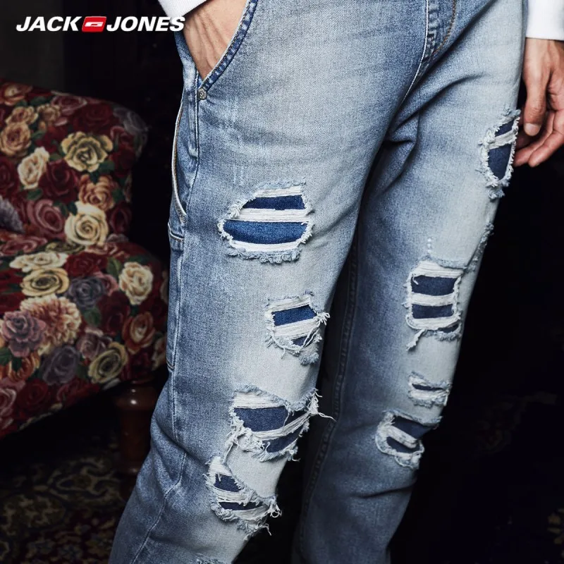 JackJones зимняя мужская мода тренд стрейч джинсы комбинезоны джинсовые штаны одежда