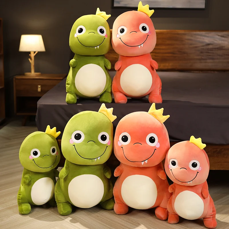 

1 pcs 45-65CM Cute Crown Big Eyes Dinosaur Plush Doll Cartoon Stuffed Animal Dino Toy Kid Baby Doll Soft Sleep Pillow Boy Gift