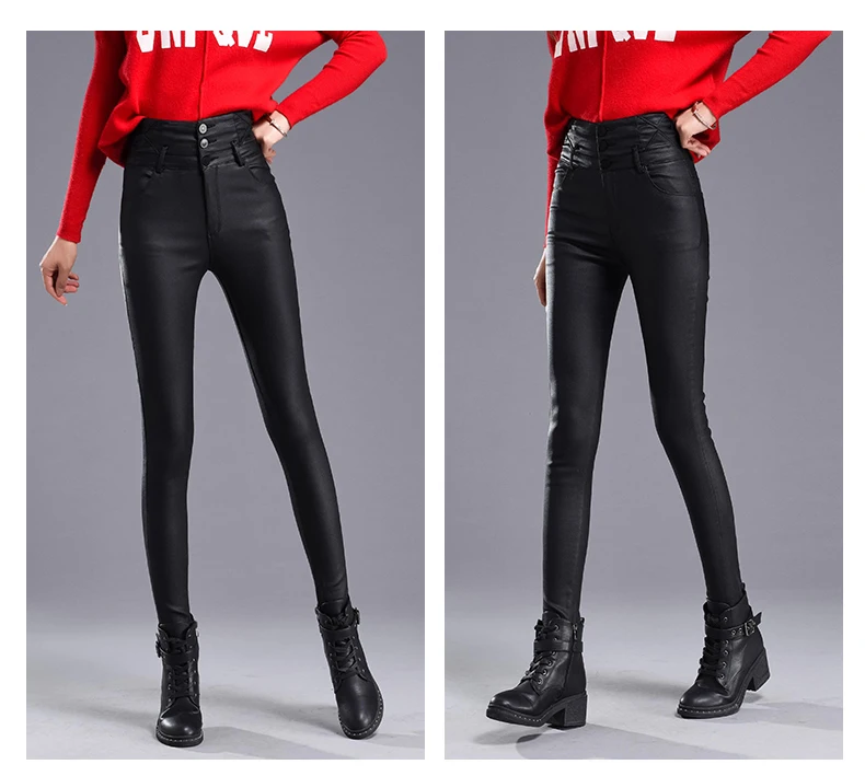 2021 женские ботинки на весну осень и зиму штаны из искусственной кожи модные