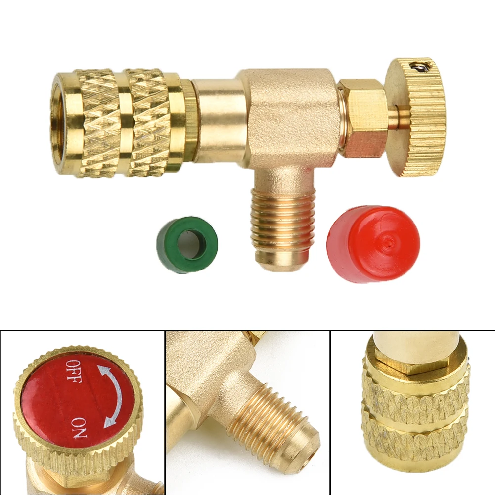 

Liquid Safety Valve R410A R22 Air Conditioning Refrigerant 1/4 " 5/16" Safety Adapter Copper Flow Control Valves