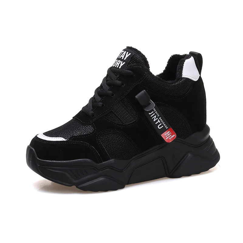 

Women's Sneakers With Platform Korean Ladies Shoes Woman-shoes Tennis Female Thick Sole Fashion Casual 2021 Roses Trainers High