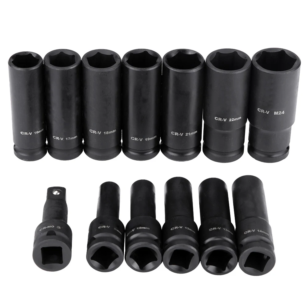 13Pcs 8-24mm 1/2in Drive Allen Hex Key Bit Socket Extension Rod Lengthened Set | Инструменты