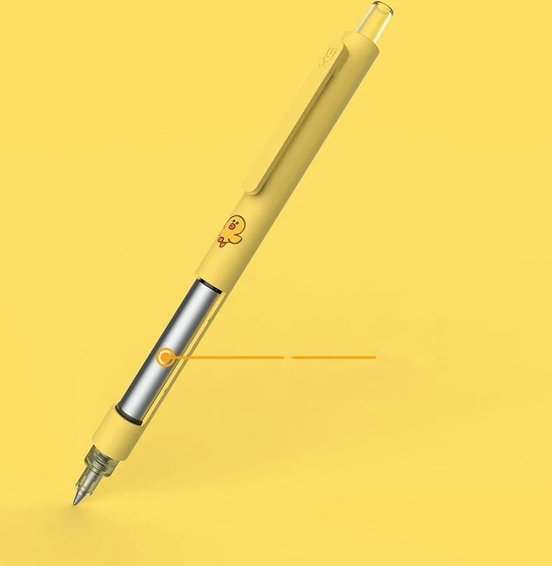 

Kaco Line Friends Gel Pens Rocket 0.5MM Black Ink Gel Pen Cute Creative Press Pen Sets 2pcs Stationery Pens Supplies Gift Set