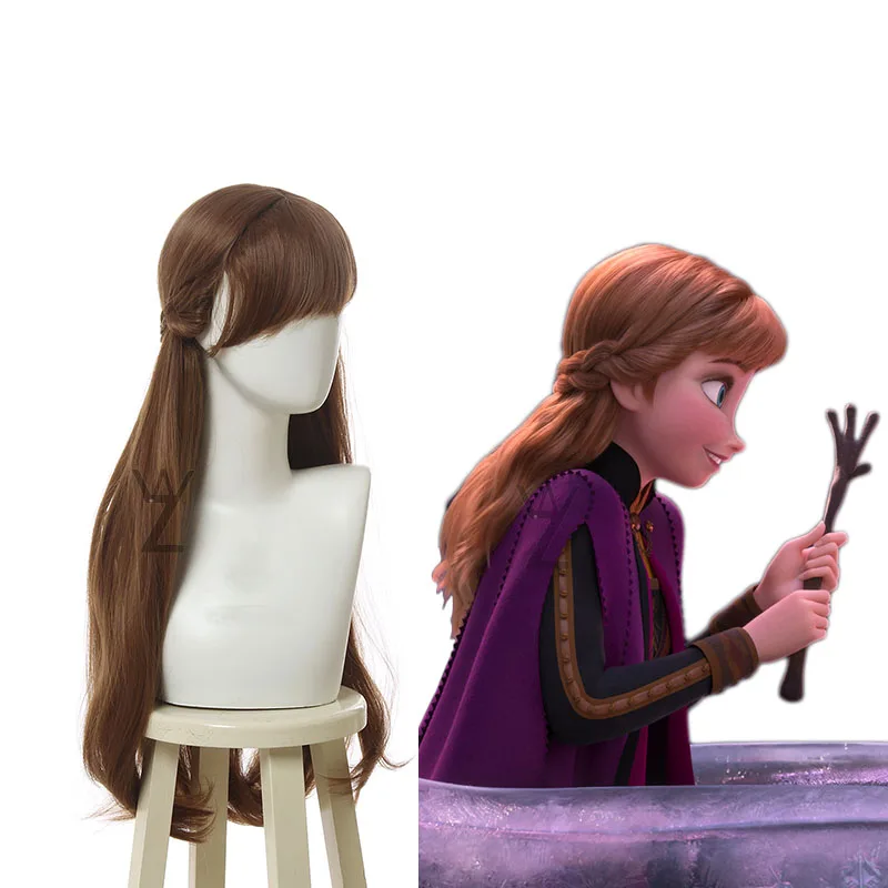 Парик для косплея кафиона королева Эльза Анна принцесса красивые волосы