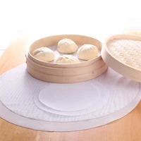 1 pc food grade round reusable silicone heat resistant non stick coarse grain dumpling steamer mat