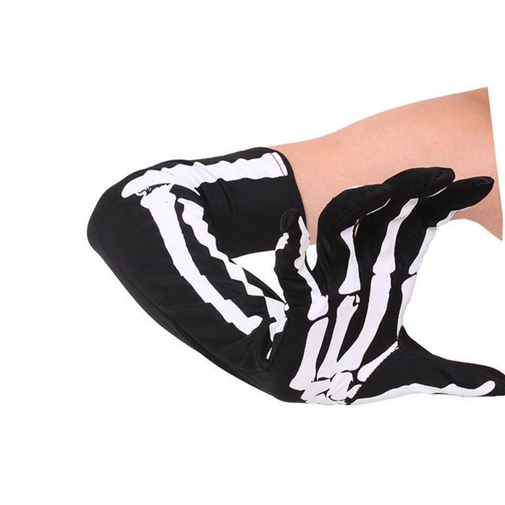 1 пара в виде скелета на Хэллоуин перчатки косплей костюм вечерние длинные руки