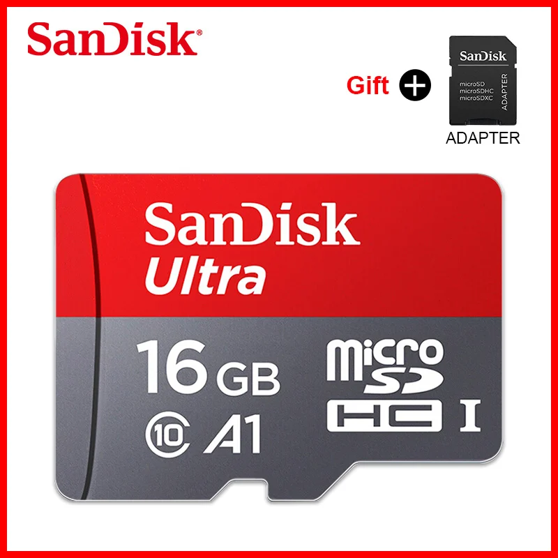 Sandisk Micro SD карта класс 10 TF карта 16 ГБ 32 ГБ 64 Гб 128 Гб карты памяти MicroSDHC флэш-карта для планшета/рекордер вождения - Емкость: 16GB