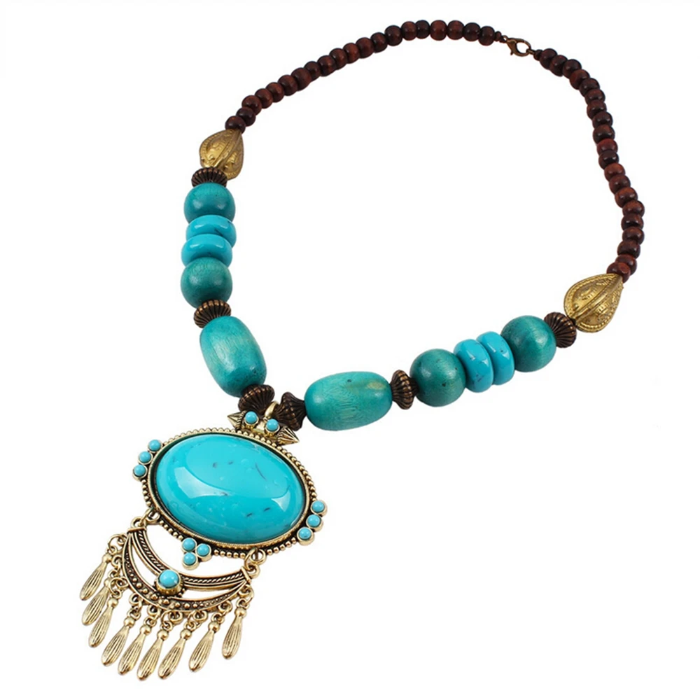 DiLiCa винтажное ожерелье для женщин богемные ожерелья и подвески с большими