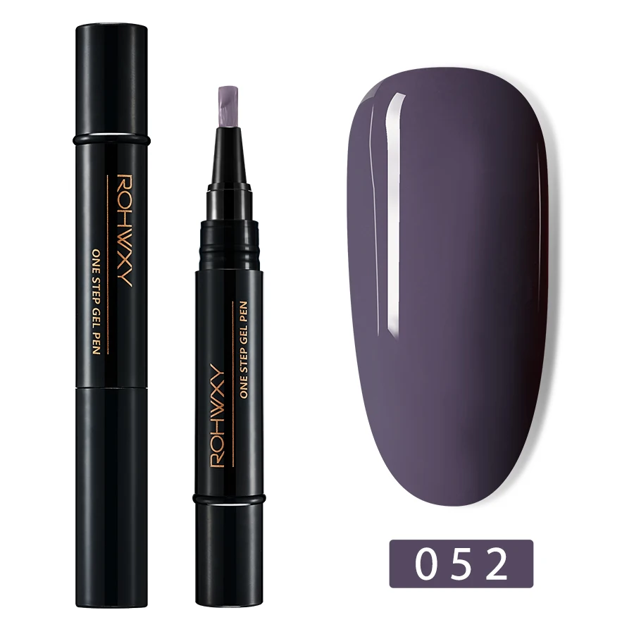 A-052 ROHWXY Гель-лак one step УФ светодиодный био-Гели Soak Off Гель-лак для маникюра 3 в 1 нейл-арта Лаки ручка Гибридный стойкий гель Краски - Цвет: A-052