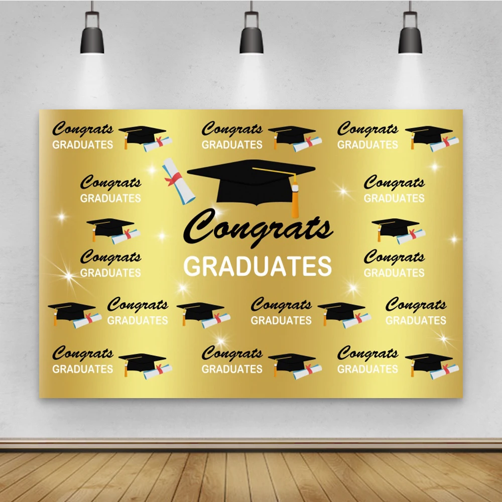 

Laeacco поздравительные выпускники с тематикой холостяка транскрипт золотой вечерние НКА селфи фон фотографический фон Фотофон